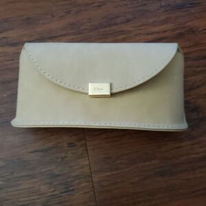 Chloe Cream Eyeglass Case Designer